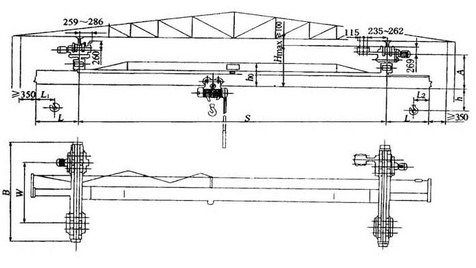 LX型電動單梁懸掛起重機